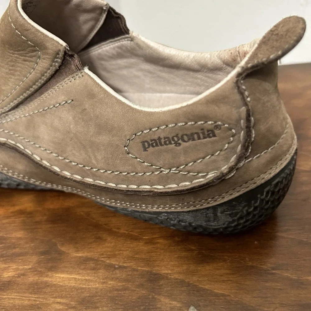 Patagonia Shoes Cardon Dark Brown Leather Slip On Loafers Casual Shoes 11 Suede